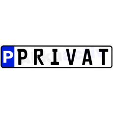 PARKPLATZ - SCHILD  P R I V A T  Alu, reflektierende 3M Folie