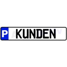 PARKPLATZ - SCHILD  KUNDEN  Alu, reflektierende 3M Folie