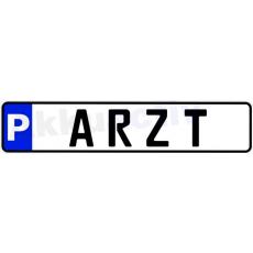 PARKPLATZ - SCHILD  A R Z T  Alu, reflektierende 3M Folie