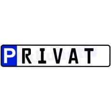 PARKPLATZ - SCHILD 2  P R I V A T  Alu, reflektierende 3M Folie