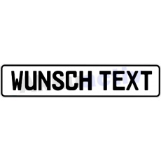 SCHILD ALU reflektierend, weis mit ihrem Wunschtext