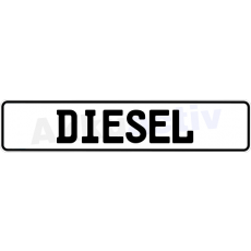 SCHILD ALU reflektierend, weis DIESEL