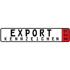 2 x Export/Ausfuhr Autokennzeichen 520 x 110 mm