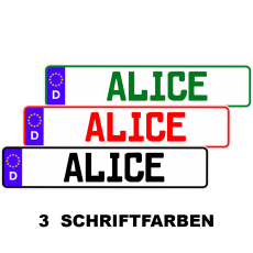 Fun-Schild mit dem Namen ALICE